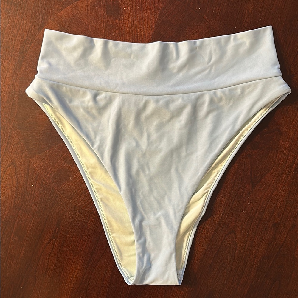 Aerie High Cut Cheeky Light Blue Bikini Bottom